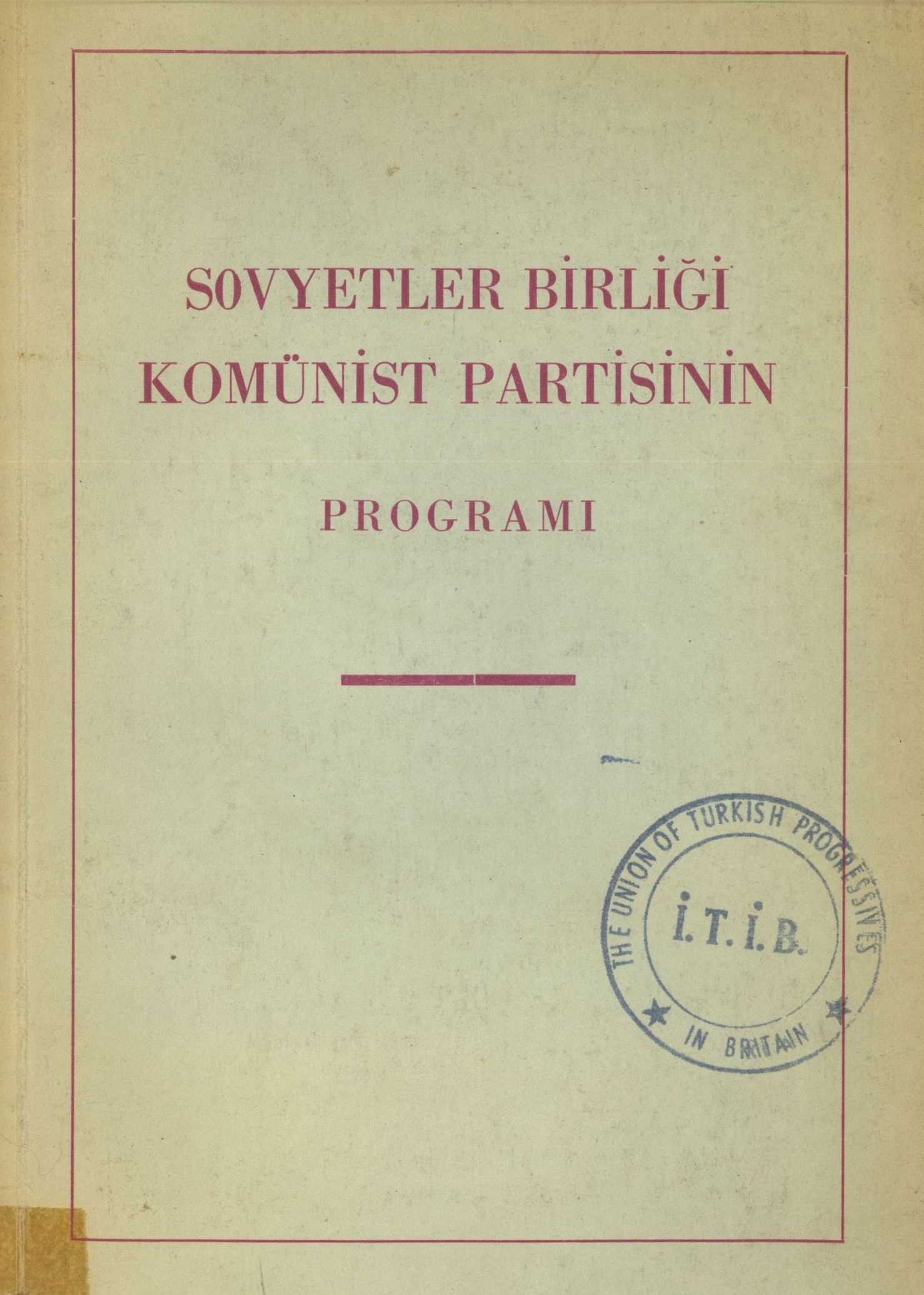 SBKP 1961 Program